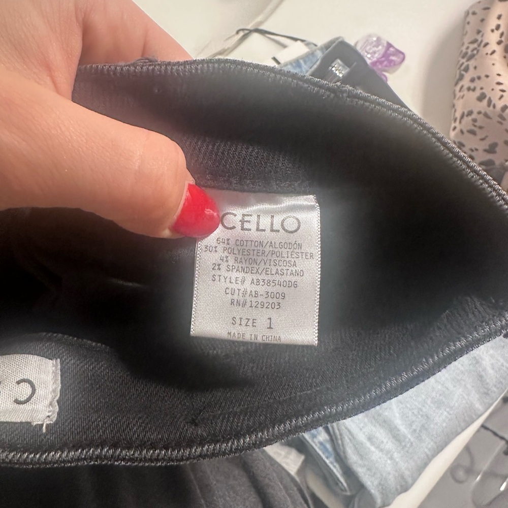 Cello Black Flare Wide Leg Jeans Distressed - Picture 3 of 3